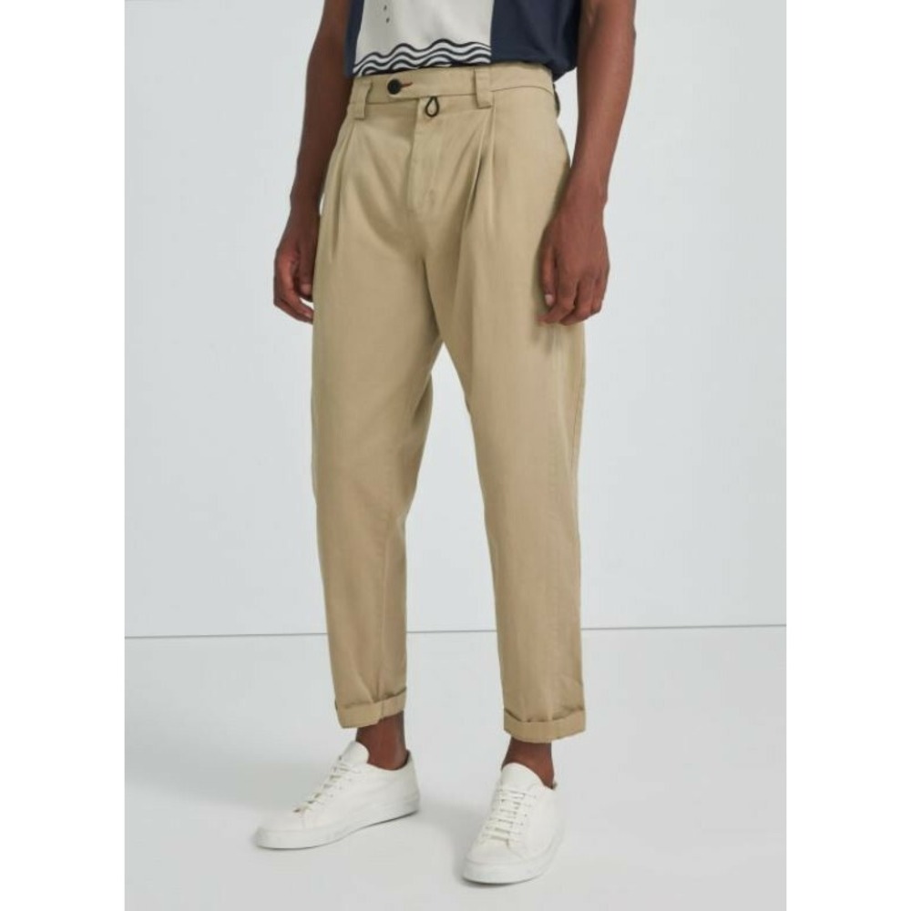 J BRAND x ANTONI men pants pleated trouser JB003151 Tahini beige sz 38 $268